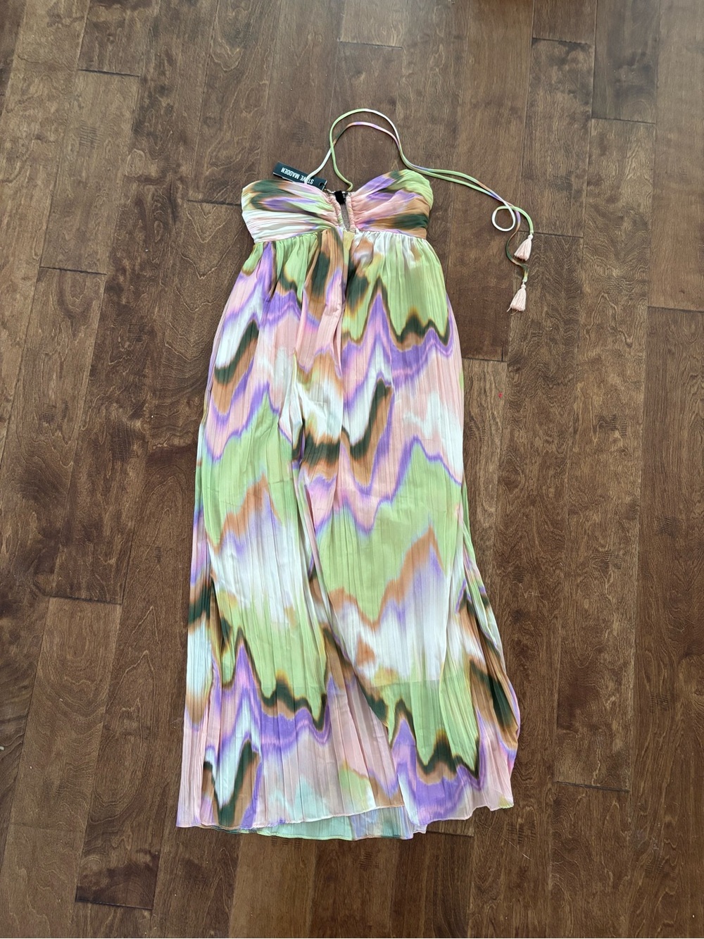 Steve Madden Pastel Multicolor Pleated Sundress